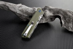 Artisan Littoral ATZ1703PGN , 3.54 In. D2 Plain Blade, Green G10 Handle -The Knife Shop atz1703pgn 2 63883.1566586045