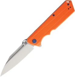 Artisan Littoral ATZ1703POE , 3.54 In. D2 Plain Blade, Orange G10 Handle