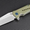 Artisan Jungle ATZ1705PGN, 3.94" D2 Plain Blade, Green G-10 Handle