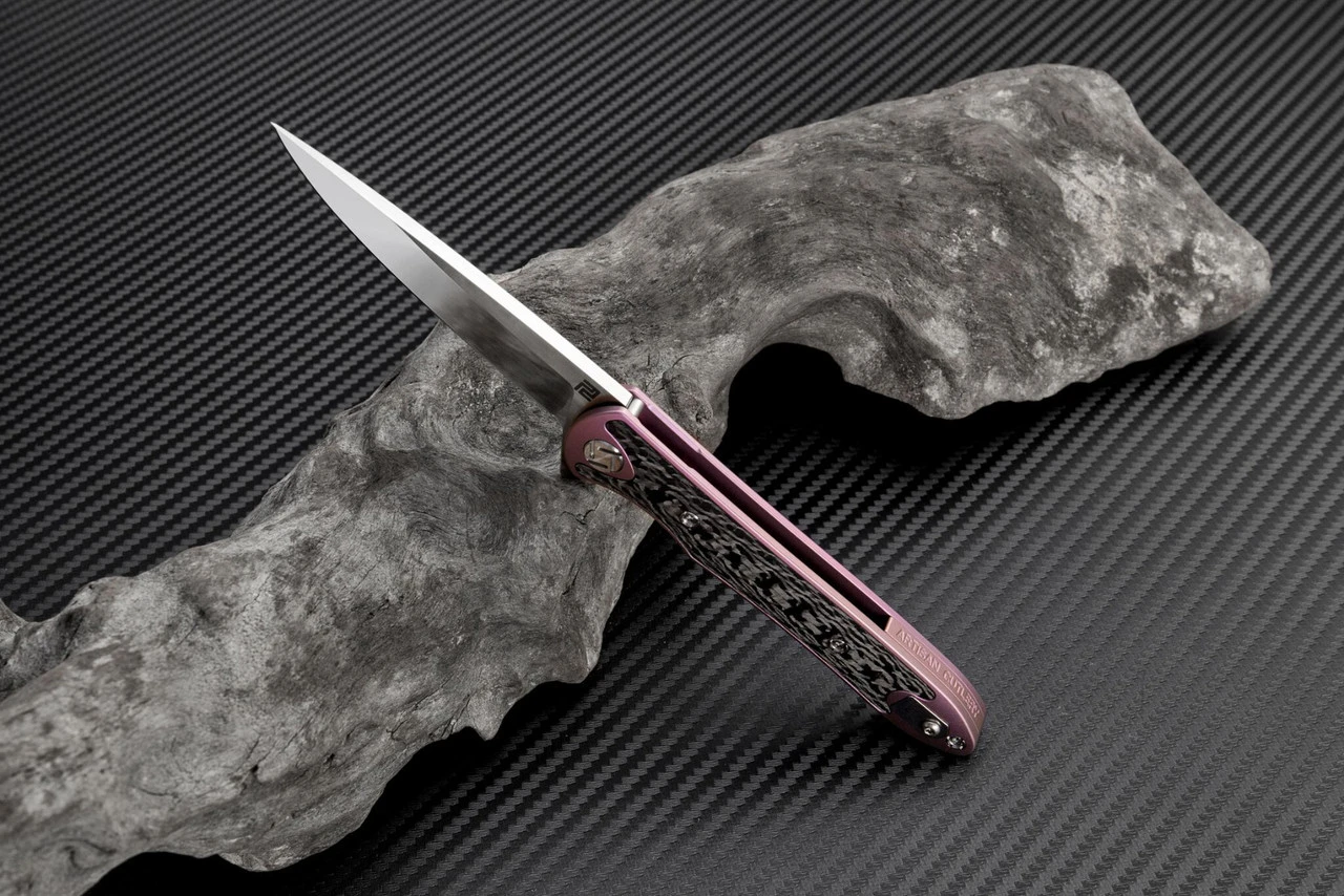 Artisan ATZ1707GSRE Small Shark, 3.15" S35VN Plain Blade, Purple Titanium TC4 Handle 3 Artisan ATZ1707GSRE Small Shark, 3.15" S35VN Plain Blade, Purple Titanium TC4 Handle - Image 3