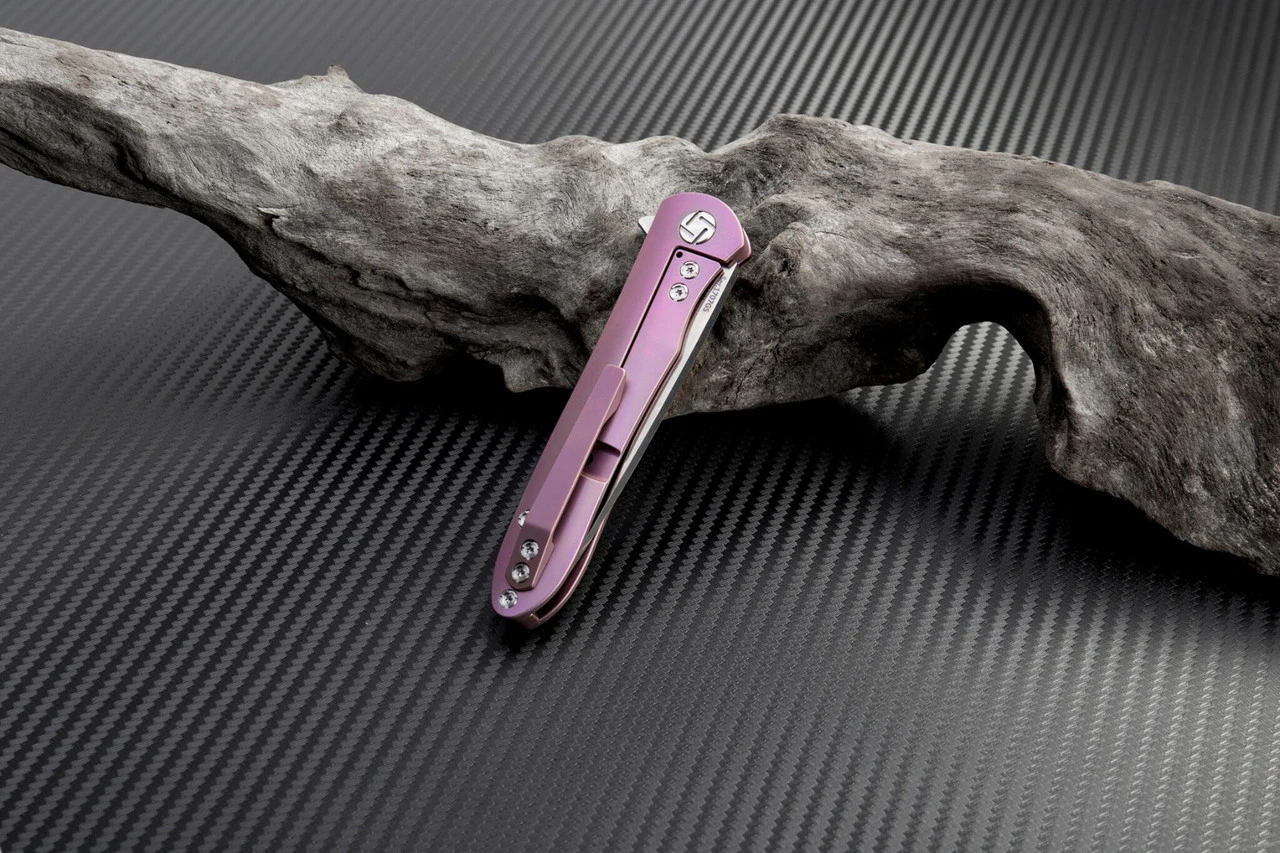 Artisan ATZ1707GSRE Small Shark, 3.15" S35VN Plain Blade, Purple Titanium TC4 Handle 4 Artisan ATZ1707GSRE Small Shark, 3.15" S35VN Plain Blade, Purple Titanium TC4 Handle - Image 4