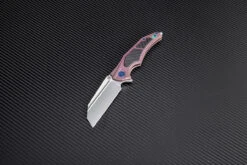 Artisan Apache ATZ1813GRES, 3.82" S35VN Plain Blade, Rose Titanium/Carbon Fiber Handle