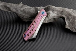 Artisan Tomahawk ATZ1815GRES, 3.75" S35VN Plain Blade, Rose Titanium Handle -The Knife Shop atz1815grem 2 1 15623.1566585997