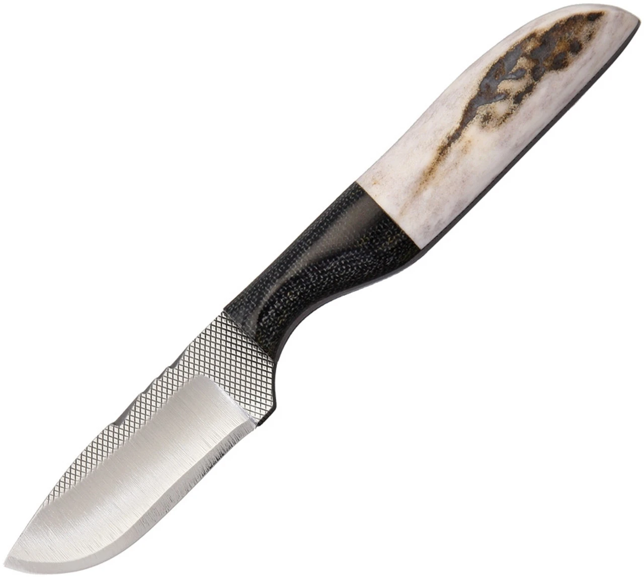 Anza Fixed Blade AZ81E, 2 1/4 In Carbon Steel Plain Blade, Stag/Wood Handle 1 Anza Fixed Blade AZ81E, 2 1/4 In Carbon Steel Plain Blade, Stag/Wood Handle