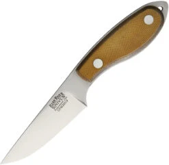 Bark River 07072MNC Caper Necker, 3.1" CPM-20CV Plain Blade, Natural Canvas Micarta Handle