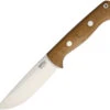 Bark River 07112MNC Bravo I Rampless , 4.25" A-2 Blade, Natural Canvas Micarta Handle