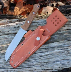 Bark River 113MNC Bravo 1.5, 5.8" A-2 Plain Blade, Natural Canvas Micarta Handle -The Knife Shop ba113mnc 33530.1566589644