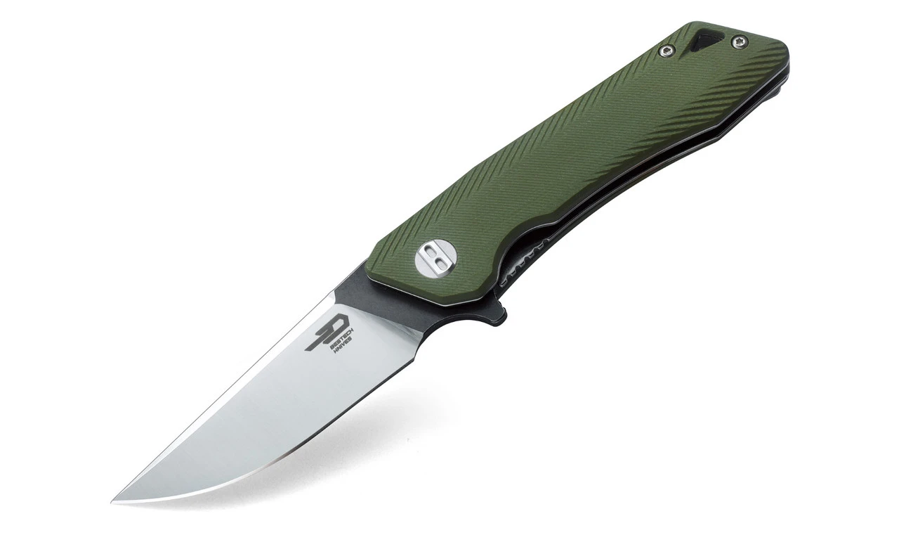 Bestech BTKG10B1 Thron, 3.0" Sandvick 12C27 Black/Satin Plain Blade, Green G-10 Handle 1 Bestech BTKG10B1 Thron, 3.0" Sandvick 12C27 Black/Satin Plain Blade, Green G-10 Handle