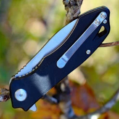 Bestech BTKG11A2 Beluga, 3.0" Sandvick 12C27 Stonewash Plain Blade, Black G-10 Handle -The Knife Shop bg11a 2.4 97169.1566585979