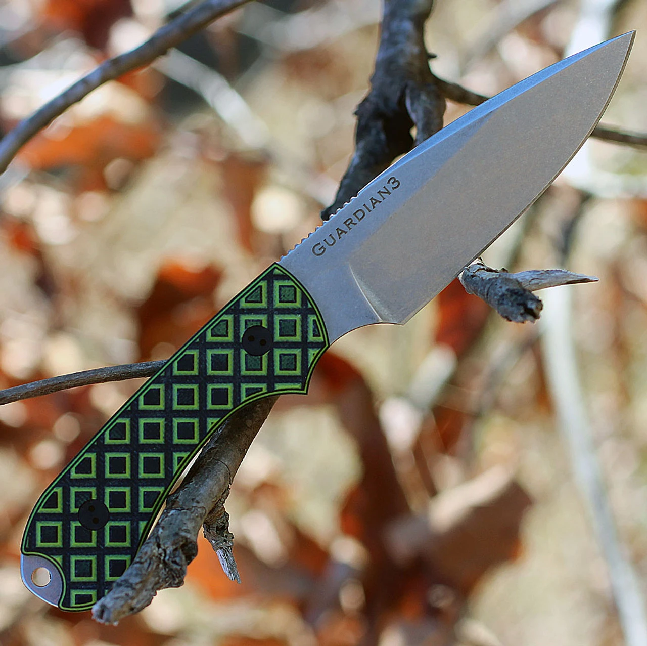 Bradford Guardian3, 3.5" N690 Plain Blade, Toxic Green/Black G-10 Handle 2 Bradford Guardian3, 3.5" N690 Plain Blade, Toxic Green/Black G-10 Handle - Image 2