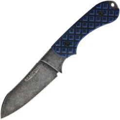 Bradford Guardian3 3D, 3.50" N690 Sheepsfoot Nimbus Blade, Black/Blue Sculpted G-10 Handle
