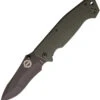Burnside Cabrillo, 4" Black AUS-8 Plain Blade, Green G-10 Handle