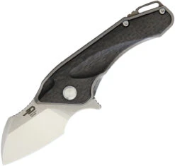 Bestech T1710A Imp, 1.73" CPM-S35VN Plain Blade, Titanium Handle W/Carbon Fiber Inlay