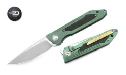 Bestech Knives BT1803B SHINKANZEN, 3.54" S35VN Plain Blade, Green Titanium Handle W/Carbon Fiber Inlay -The Knife Shop btkt1803b 2 89251.1566586042