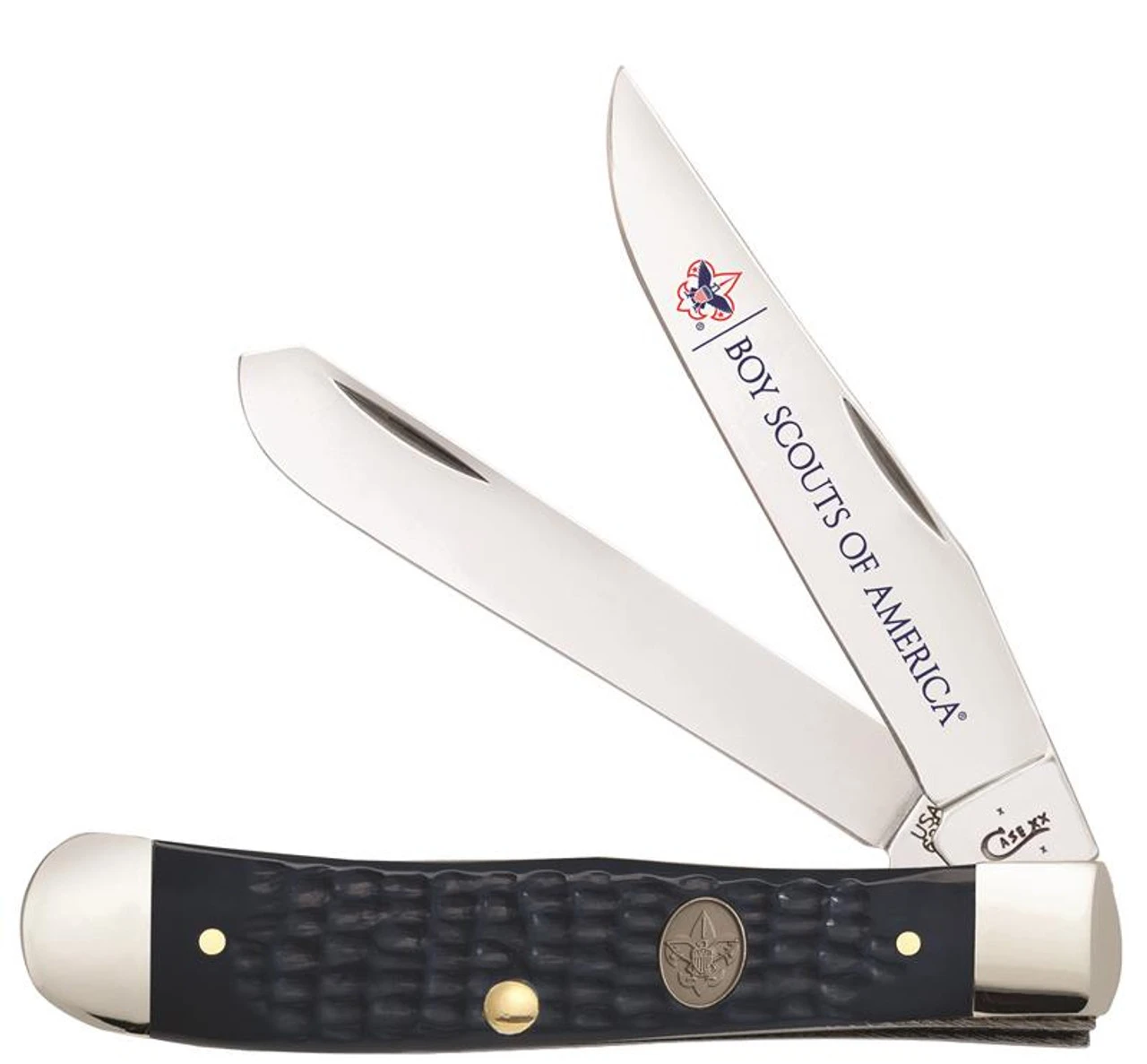 Case 18046 BSA Trapper, Jigged Navy Blue Synthetic Handle (6254 SS) 1 Case 18046 BSA Trapper, Jigged Navy Blue Synthetic Handle (6254 SS)