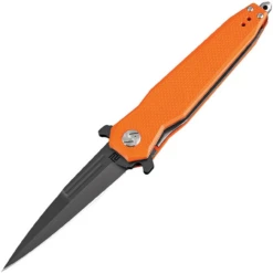 Artisan Hornet ATZ1810P-BOEF, 3.54" D2 Steel Black Blade, Orange G10 Handle