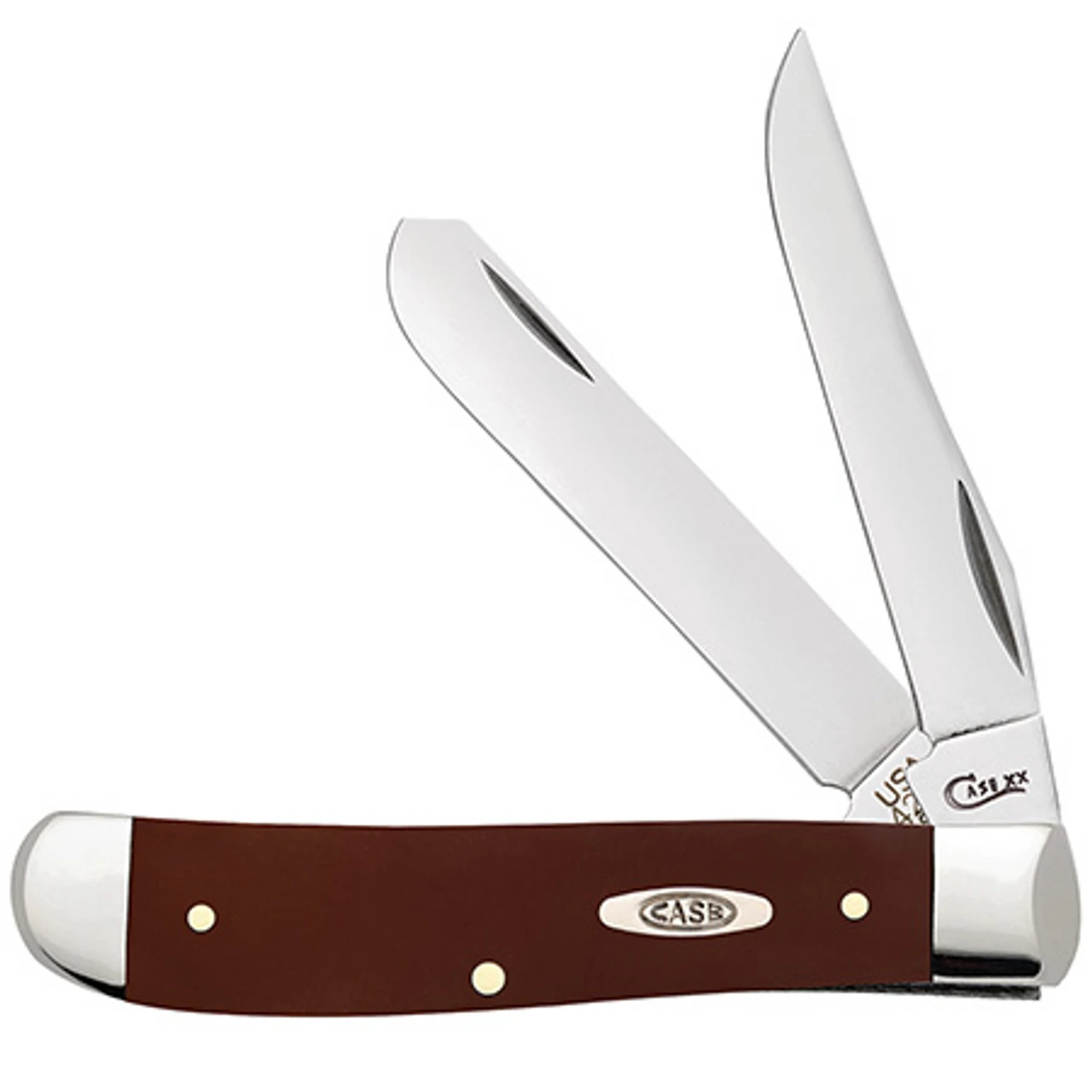 Case Mini Trapper CA11794, 3 1/2" Clip And Spey, Smooth Brown Synthetic Handle 1 Case Mini Trapper CA11794, 3 1/2" Clip And Spey, Smooth Brown Synthetic Handle