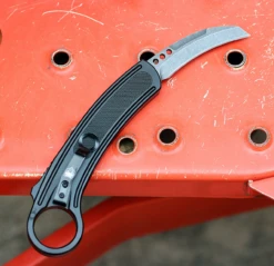 CobraTec Knives OTF Karambit-Blk Aluminum (2.75" D2) CTBK