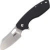 CRKT Large Pilar Framlock CR5315G, 2.63" 8Cr14MoV Satin Blade, Black G-10 Handle