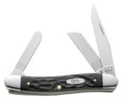 Case 18222 Medium Stockman, Rough Black Synthetic Handle (6318 SS)