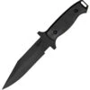 Bear Ops BC31005 Close Quarter Combat Knife, 6" 154CM SS Plain Blade, Black G-10 Handles, Nylon Sheath