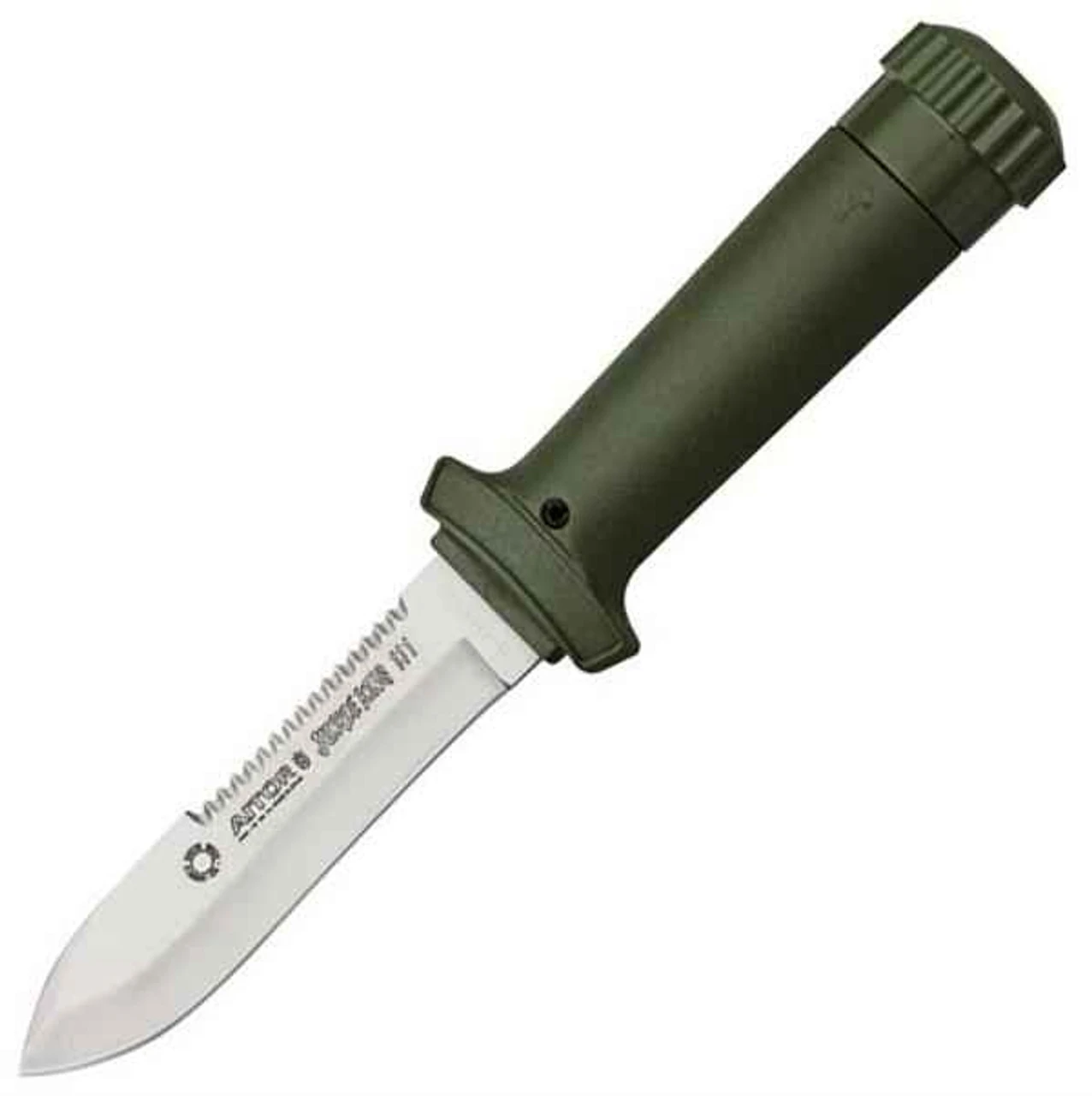 Aitor 16017 Jungle King III & Survival Kit, 4.25" SS Plain Blade, OD Green Poly Handle, OD Green Nylon Sheath 1 Aitor 16017 Jungle King III & Survival Kit, 4.25" SS Plain Blade, OD Green Poly Handle, OD Green Nylon Sheath