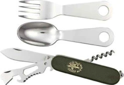Aitor 16029 Cutlery Of Mount Aitor, SS Components, OD Green Composition Handle, Nylon Sheath