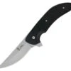 Bad Blood 0103K Kendrick Linerlock, 3.5" 8Cr14 SS Plain Blade, Black G-10 Handle