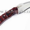 Bad Blood 0116K Razorhoof, 3.5" 8Cr14 SS Combo Blade, Red/Black G-10 Handle