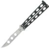 Bear & Son BC114BTR Butterfly Trainer, 5.25" Closed, SS Blunt Edge Blade, Slotted Handles With Crackle Finish