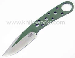 BlackJack Model 155 Neck Knife Green Finish W/Sheath