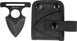 Benchmark Push Dagger. One Piece Black Finish Stainless Construction, 1 3/4" Double Edge Spear Point Blade