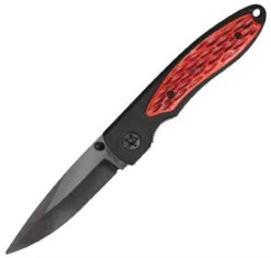 BenchMark Ceramic Red Pick Bone, Titanium Coated Blade, Pocket Clip