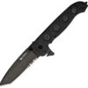 CRKT Columbia River Law Enforcement Linerlock, 5 1/2" Closed, Tanto, Combo Edge