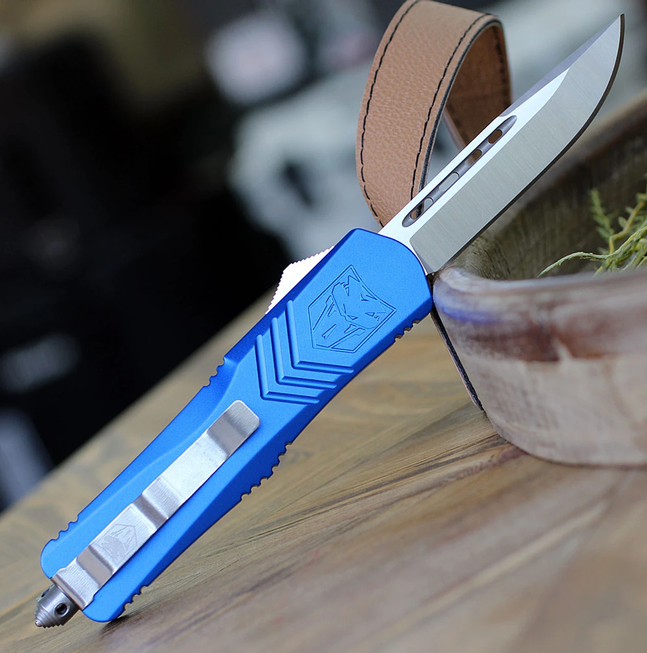 CobraTec Knives LBLUFS-XLDNS Large FS-X Blue, 3.50" D2 Steel Drop Point Blade, Anodized Aviation Aluminum Handle 2 CobraTec Knives LBLUFS-XLDNS Large FS-X Blue, 3.50" D2 Steel Drop Point Blade, Anodized Aviation Aluminum Handle - Image 2