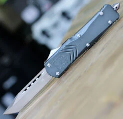 CobraTec Knives LGYFS-XLTNS Large FS-X Grey, 3.50" D2 Steel Tanto Blade, Anodized Aviation Aluminum Handle
