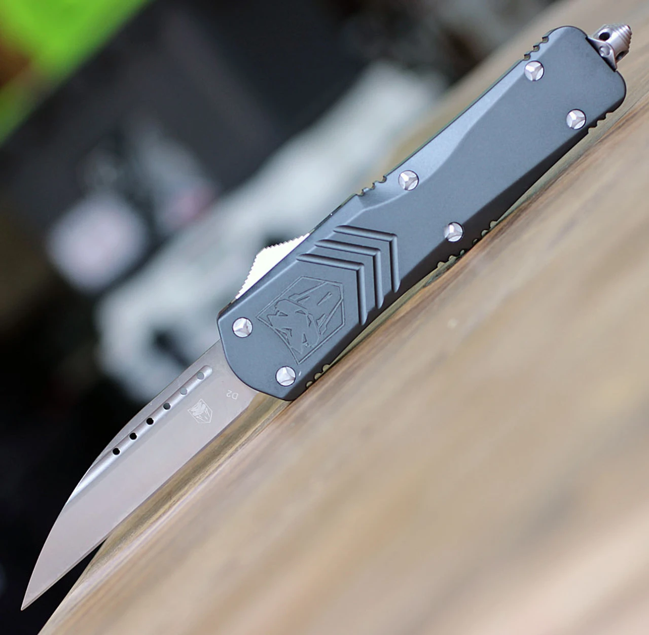 CobraTec Knives LGYFS-XLWNS Large FS-X Gray, 3.50" D2 Steel Wharncliff Blade, Anodized Aviation Aluminum Handle 1 CobraTec Knives LGYFS-XLWNS Large FS-X Gray, 3.50" D2 Steel Wharncliff Blade, Anodized Aviation Aluminum Handle