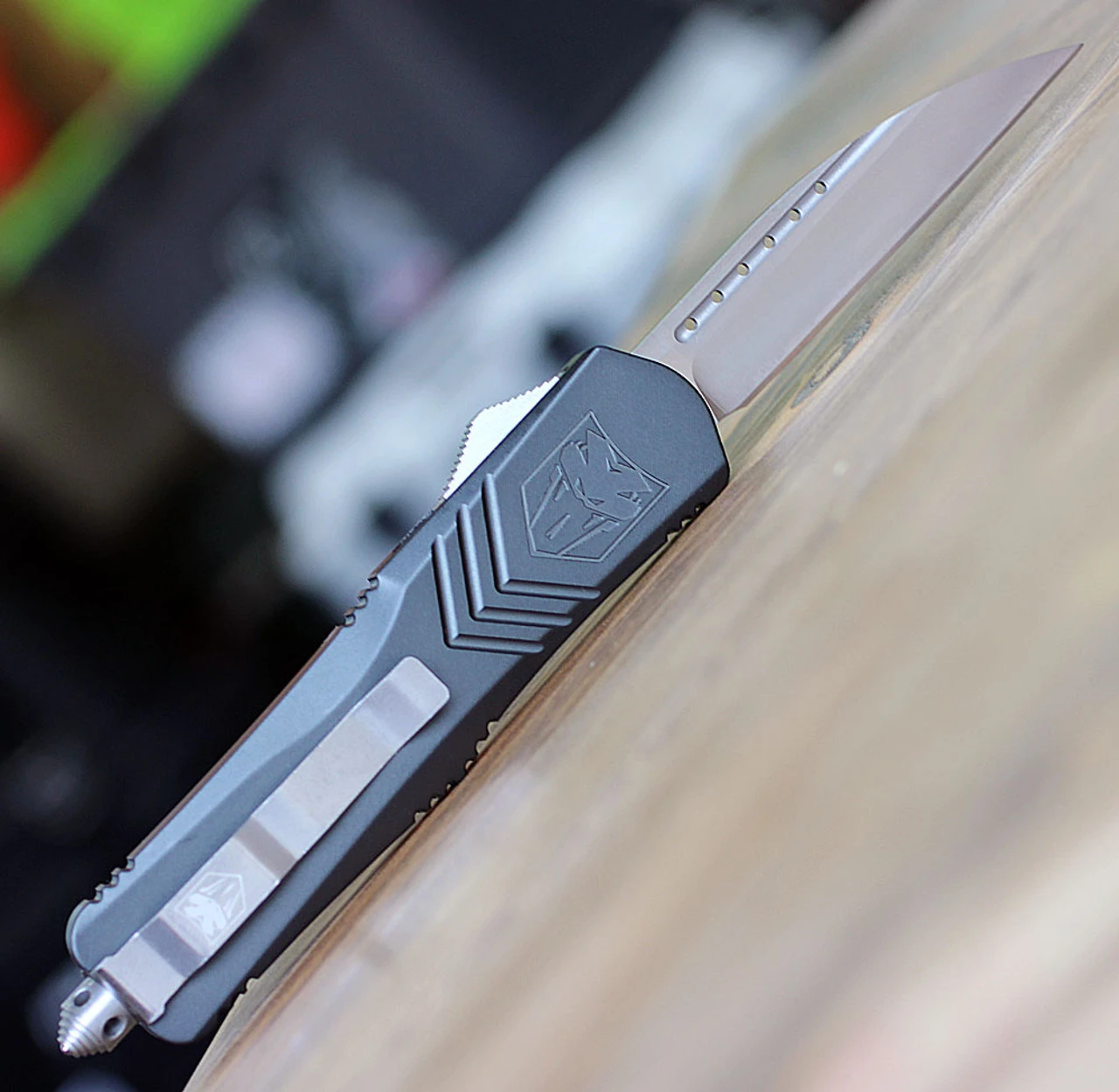 CobraTec Knives LGYFS-XLWNS Large FS-X Gray, 3.50" D2 Steel Wharncliff Blade, Anodized Aviation Aluminum Handle 2 CobraTec Knives LGYFS-XLWNS Large FS-X Gray, 3.50" D2 Steel Wharncliff Blade, Anodized Aviation Aluminum Handle - Image 2